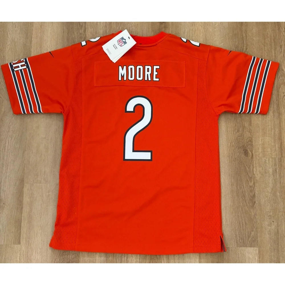 NWT Kids Nike Chicago Bears DJ Moore #2 Jersey - Large (14/16) - Orange